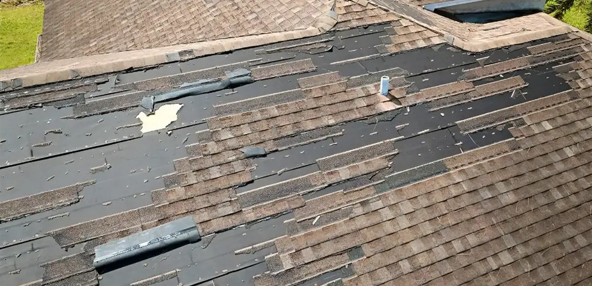 storm damaged roof